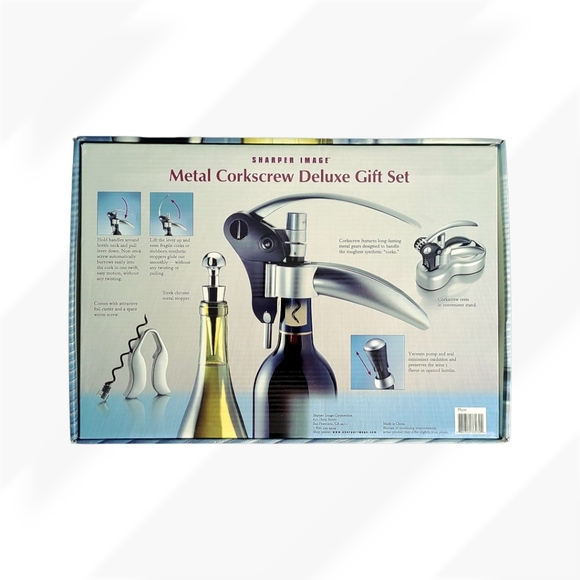 📌 *Corkscrew Set - New Sharper Image Deluxe Metal Corkscrew Set - Never Used - Picture 7 of 11